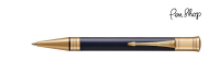 Parker Duofold Prestige Prestige Blue Chevron / Gold Plated Balpennen