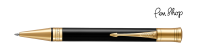 Parker Duofold Centennial Classic Black / Gold Plated Balpennen