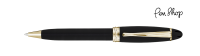 Aurora Ipsilon Black / Resin / Gold Plated Balpennen