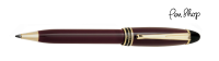 Aurora Ipsilon Burgundy Red / Resin / Gold Plated Balpennen