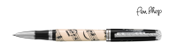 Montegrappa Tchaikovsky Black & Ivory Resin / Sterling Silver Rollerballs