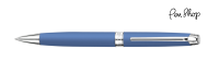 Caran d'Ache Léman Blue Night Matte / Silver Plated Balpennen