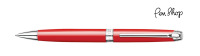 Caran d'Ache Léman Red / Silver Plated Balpennen