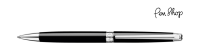 Caran d'Ache Léman Slim Ebony Black / Silver Plated Balpennen