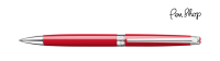 Caran d'Ache Léman Slim Scarlet Red / Silver Plated Balpennen