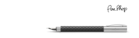 Faber-Castell Ambition 3D 'Leaves' / Black / Chrome Plated Vulpennen