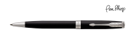 Parker Sonnet Matte Black / Platinum Plated Balpennen