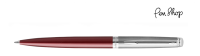 Waterman Hemisphere Essential Sandblasted Steel / Red / Chrome Plated Balpennen