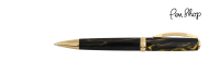 Visconti Medici Black Gold Black Resin / Gold Plated Balpennen