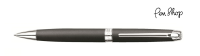 Caran d'Ache Léman Matt Black / Silver Plated Balpennen