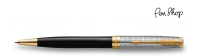 Parker Sonnet Premium Metal & Black Lacquer / Chrome Plated Balpennen