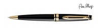 Waterman Expert Black Lacquer / Gold Plated Balpennen