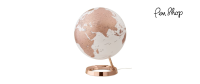 Atmosphere Light & Colour Globes Base: Bright Copper | Plastic / Map: Geographical Globes