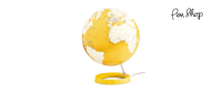 Atmosphere Light & Colour Globes Base: Bright Yellow | Plastic / Map: Geographical Globes