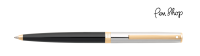 Sheaffer Sagaris Gloss Black, Bright Chrome / Gold Plated Balpennen