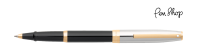 Sheaffer Sagaris Gloss Black, Bright Chrome / Gold Plated Rollerballs