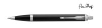 Parker IM Black Lacquer / Chrome Plated Balpennen