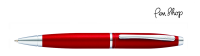 Cross Calais Crimson Red  / Chrome Plated Balpennen