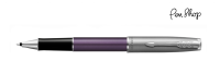 Parker Sonnet Essential Sandblasted Steel / Violet / Chrome Plated Rollerballs