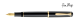 Cartridge Pen / Black / Gold Plated