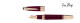 Burgundy Precious Resin / Gold Plated