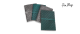 Handcrafted Leather Notepad / Green / Grey