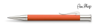 Graf von Faber-Castell Guilloche Colour Concept Burned Orange / Chrome Plated Balpennen