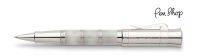 Graf von Faber-Castell Pen Of The Year 2018 White Marble / Platinum Rings Rollerballs