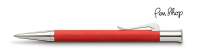 Graf von Faber-Castell Guilloche Colour Concept India Red / Chrome Plated Balpennen