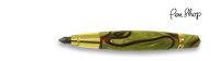 Aurora Limited Edition 'Asia' Green Marbled Resin / Gold Plated Sketchpotloden
