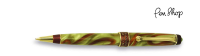 Aurora Limited Edition 'Asia' Green Marbled Resin / Gold Plated Vulpotloden