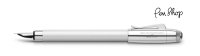 Graf von Faber-Castell Bentley White Satin / Chrome Plated Vulpennen