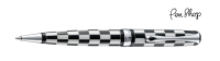 Diplomat Excellence A Plus Rome Black White / Chrome Plated Balpennen