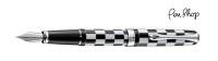 Diplomat Excellence A Plus Rome Black White / Chrome Plated Vulpennen