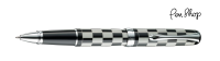 Diplomat Excellence A Plus Rome Black White / Chrome Plated Rollerballs