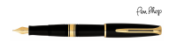 Waterman Charleston (UITLOPEND) Black / Gold Plated Vulpennen