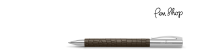 Faber-Castell Ambition 3D 'Croco' / Brown / Chrome Plated Balpennen