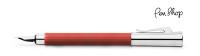 Graf von Faber-Castell Tamitio India Red / Brushed Steel Vulpennen