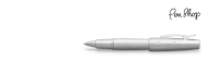Faber-Castell E-motion Pure Silver Pure Silver / Chrome Plated Rollerballs
