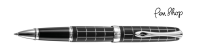 Diplomat Excellence A Plus Rhombus Guilloche Lapis Black / Chrome Plated Rollerballs
