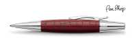 Faber-Castell E-motion Croco Hibiscus-rood / Verchroomd Balpennen