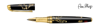 Caran d'Ache Year of The Pig 2019 Chinese Black Lacquer / Gold Plated Rollerballs