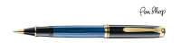 Pelikan Souverän 600 Black / Blue / Gold Plated Rollerballs
