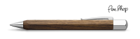 Faber-Castell Ondoro Smoked Oak Wood / Chrome Plated Balpennen
