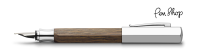 Faber-Castell Ondoro Smoked Oak Wood / Chrome Plated Vulpennen