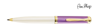 Pelikan Souverän 600 Violet-White Violet-White / Striped Pattern Balpennen