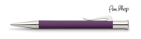 Graf von Faber-Castell Guilloche Colour Concept Violet Blue / Chrome Plated Balpennen