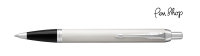 Parker IM White Lacquer / Chrome Plated Balpennen